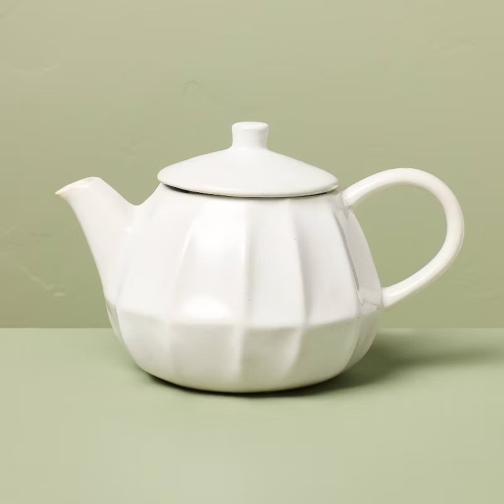 44oz Stoneware Teapot Sour Cream - Hearth & Hand Magnolia, Target